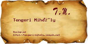 Tengeri Mihály névjegykártya